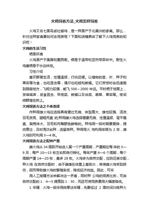 火鸡饲养方法_火鸡怎样饲养
