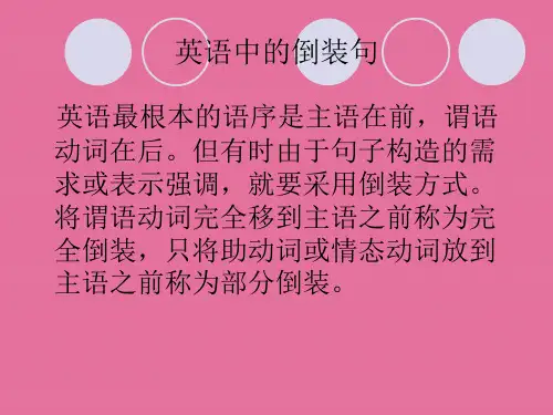 初中英语英语中的倒装句ppt课件
