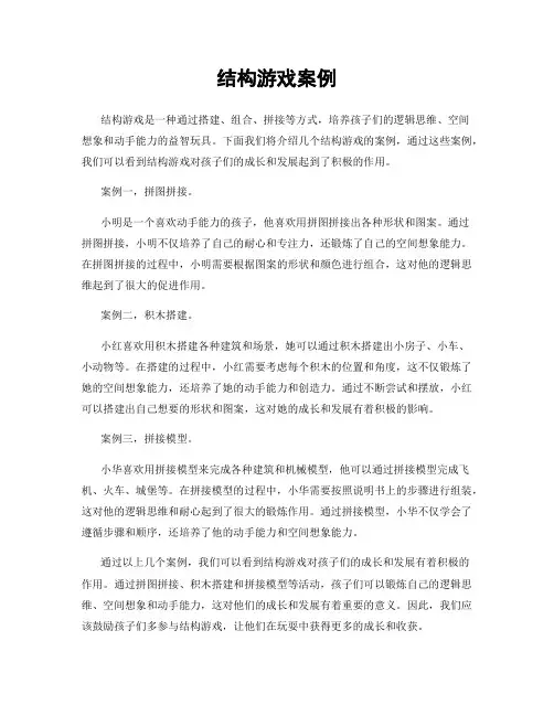 结构游戏案例