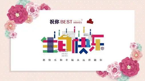 生日祝福生日会PPT
