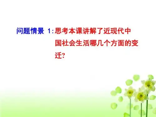 人教新课标版高一历史必修二第14课 《 物质生活与习俗的变迁》课件 (共48张 PPT课件 )