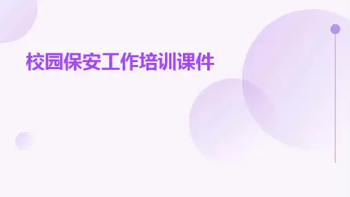 校园保安工作培训课件