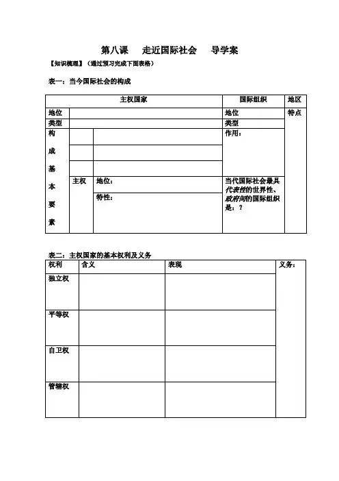 辽宁省抚顺县高中高三政治复习政治生活第八课 学案