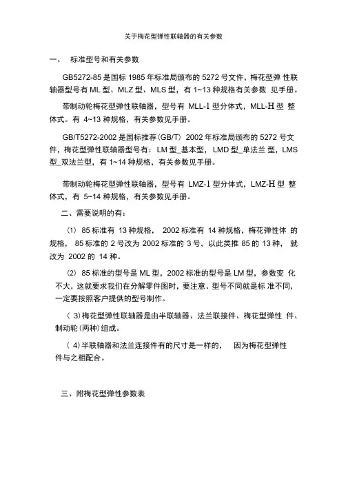 梅花型弹性联轴器