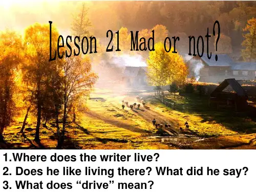 新概念英语第二册课件Lesson21(共16页)