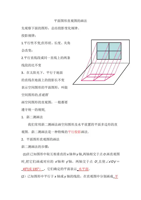 平面图形直观图的画法