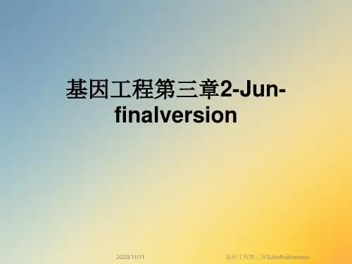 基因工程第三章2Junfinalversion
