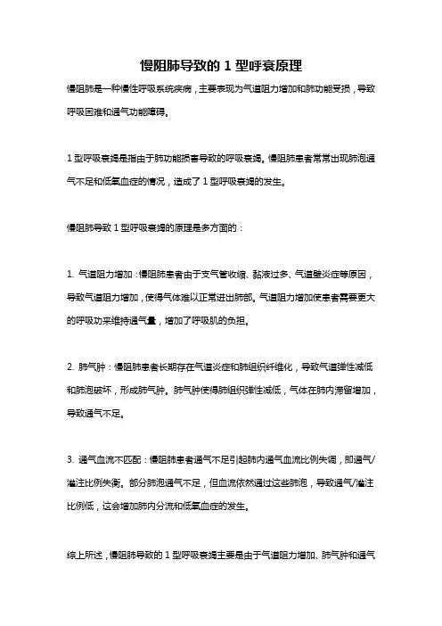 慢阻肺导致的1型呼衰原理