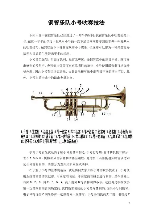 铜管乐队小号吹奏技法