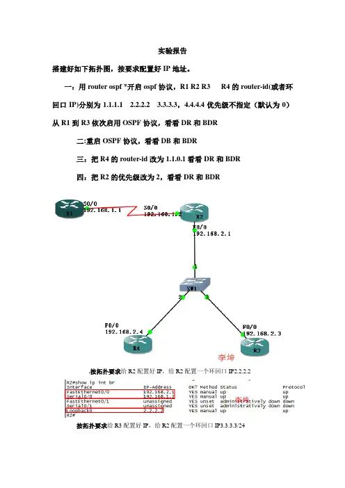 OSPF实验报告