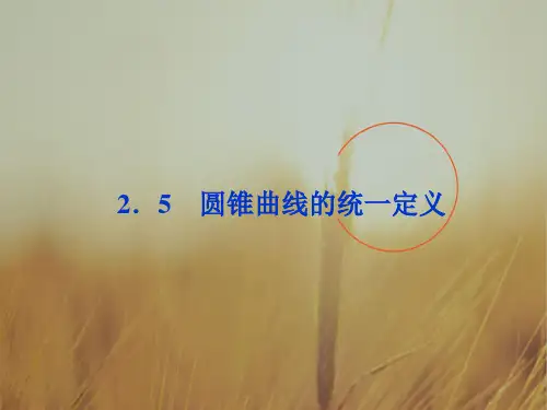最新-2018高中数学 第2章25圆锥曲线的统一定义课件 选修2-1 精品 