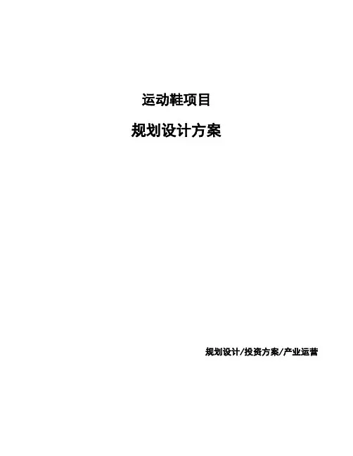 运动鞋项目规划设计方案 (1)