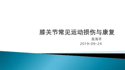 膝关节损伤与治疗