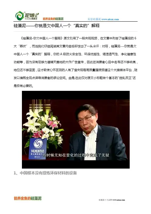 硅藻泥——你就是欠中国人一个“真实的”解释
