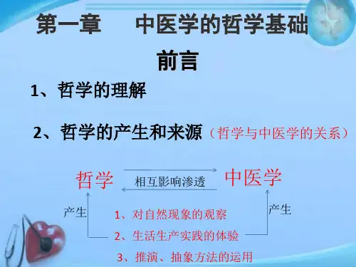 中医学的哲学基础 ppt课件