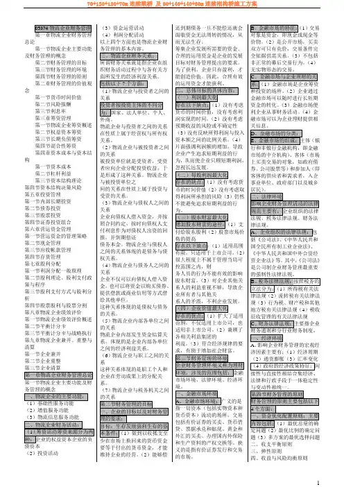 05374物流企业财务管理