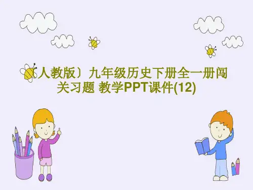 〔人教版〕九年级历史下册全一册闯关习题 教学PPT课件(12)共28页PPT
