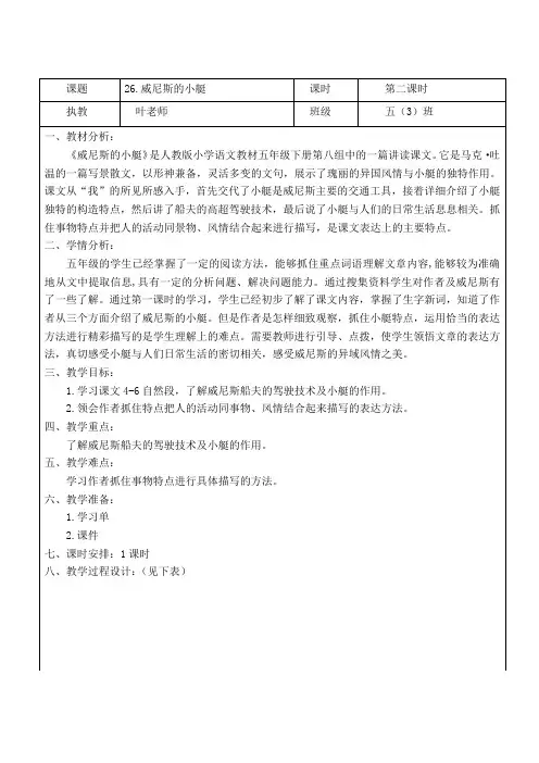 26、《威尼斯的小艇》