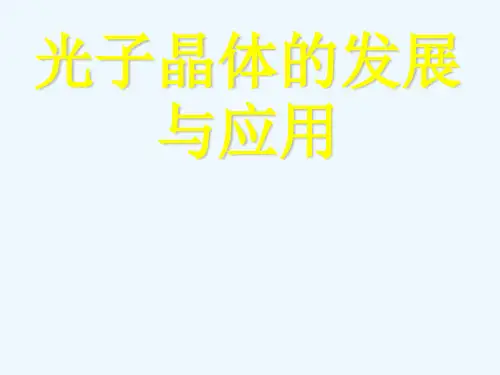 光子晶体发展精品专业课件