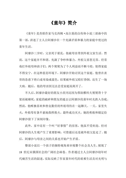 《童年》简介