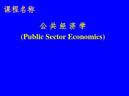 公共经济学ppt课件