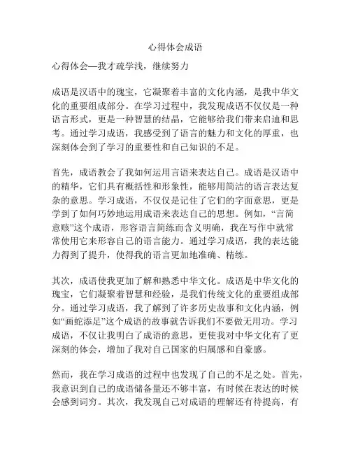 心得体会成语