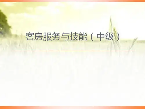 《客房服务与技能》中级全套课件 PPT