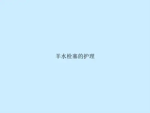羊水栓塞的护理