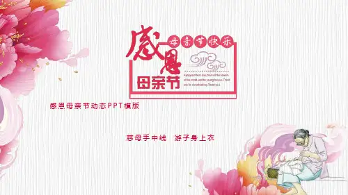 感恩母亲节PPT模板唯美温馨感谢妈妈幼儿园小学生母爱班会活动ppt (28)