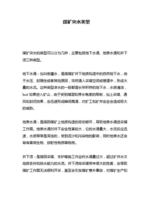 煤矿突水类型