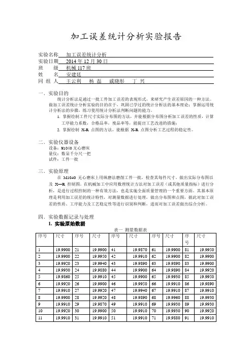 加工误差