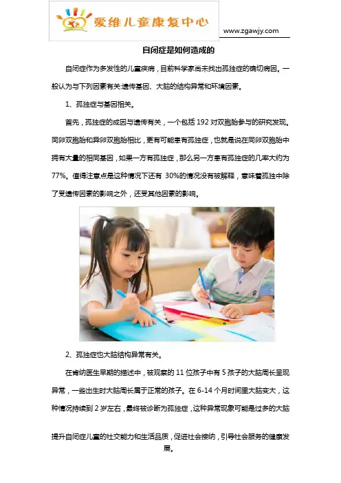 自闭症是如何造成的