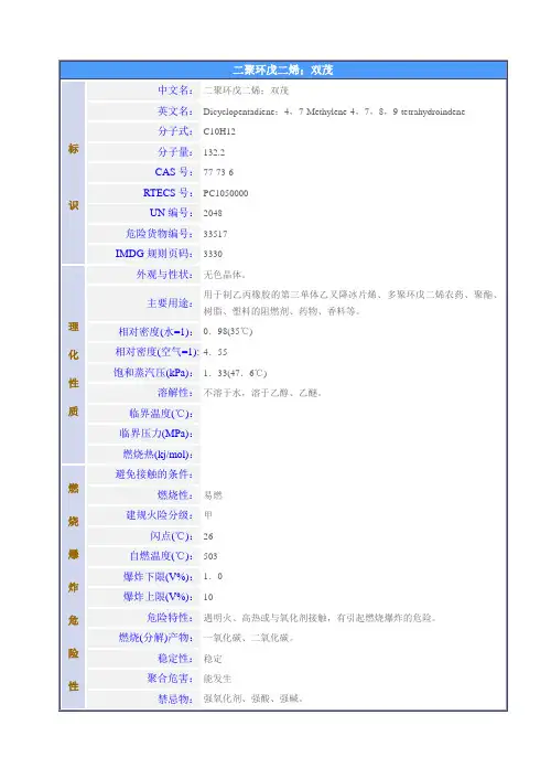 双环戊二烯
