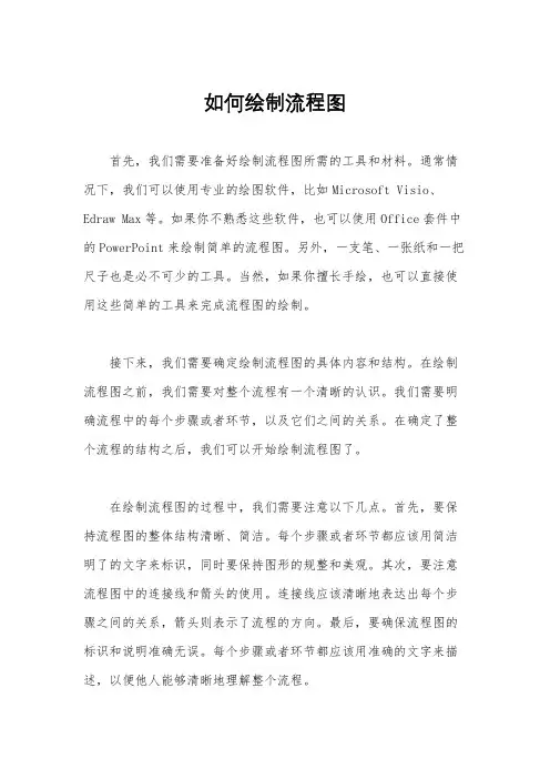 如何绘制流程图