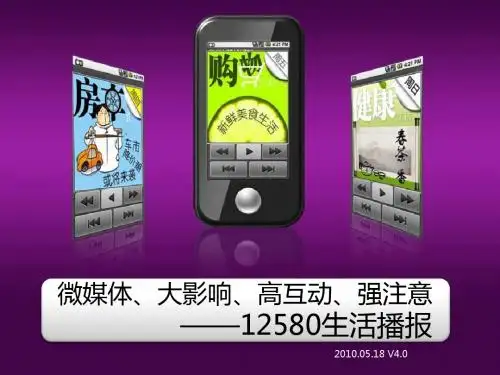 中国移动-2010年12580生活播报媒体说明书：微媒体、大影响、高互动、强注意
