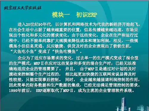 ERP第二部分 初认识ERP第1章 (1)