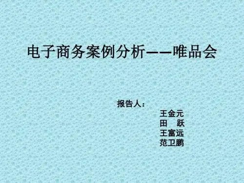 唯品会电子商务案例分析