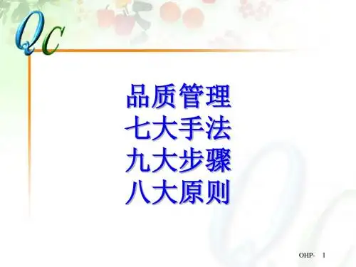 QC七大手法九大步骤八大原则资料ppt课件