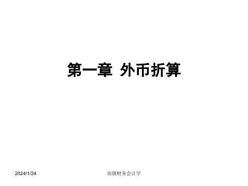 第一章  外币折算  《高级财务会计学》  PPT课件