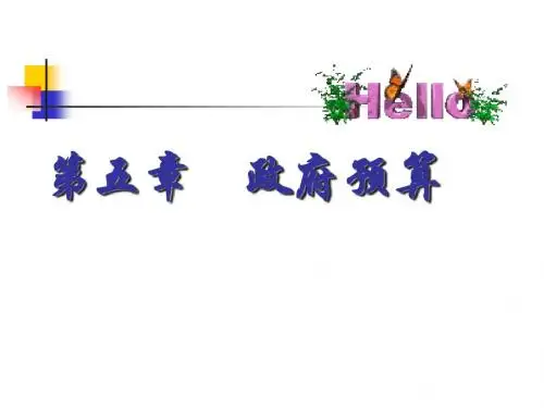 第五章 政府预算