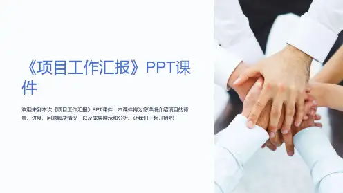 《项目工作汇报》课件