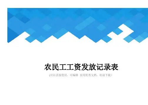 农民工工资发放记录表完整