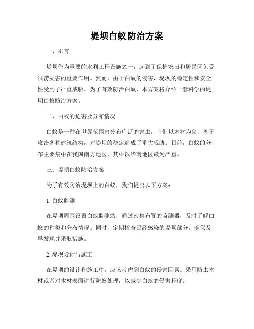 堤坝白蚁防治方案
