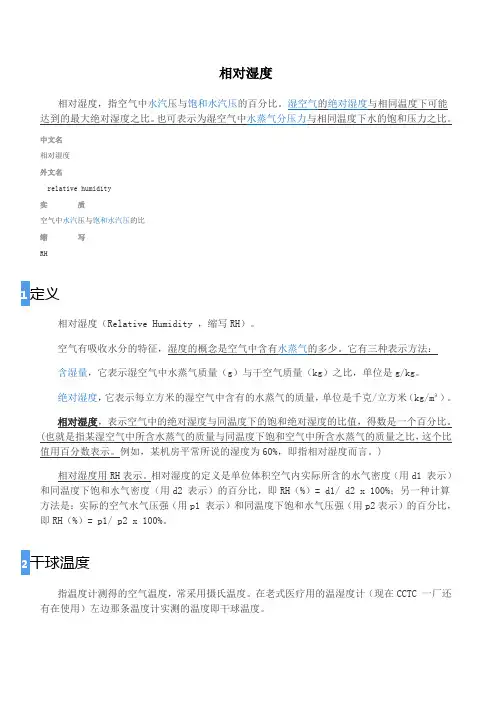 相对湿度