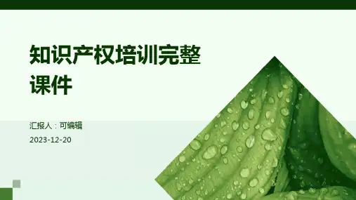 知识产权培训完整课件