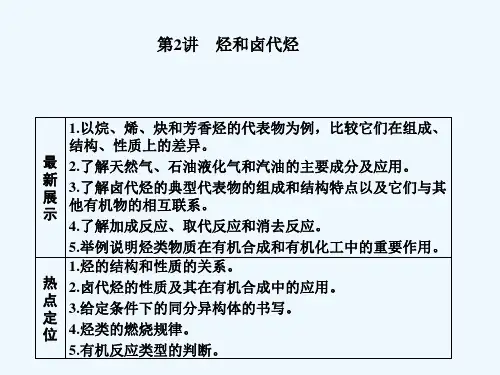高三化学一轮复习 第2讲 烃和卤代烃课件 鲁科版选修5