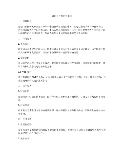 融创可行性研究报告