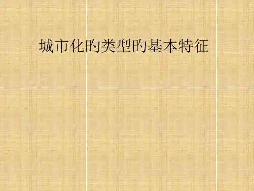 城市化的类型以及相关特征