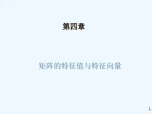 矩阵的特征值与特征向量总结-全文可读