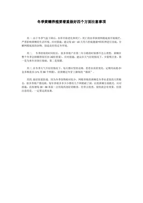 冬季黄鳝养殖要着重做好四个方面注意事项